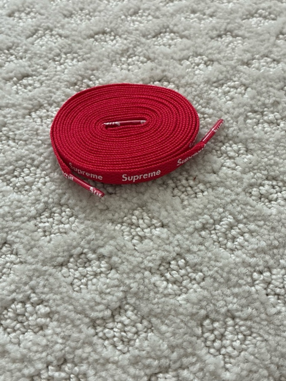 Red supreme shoelaces